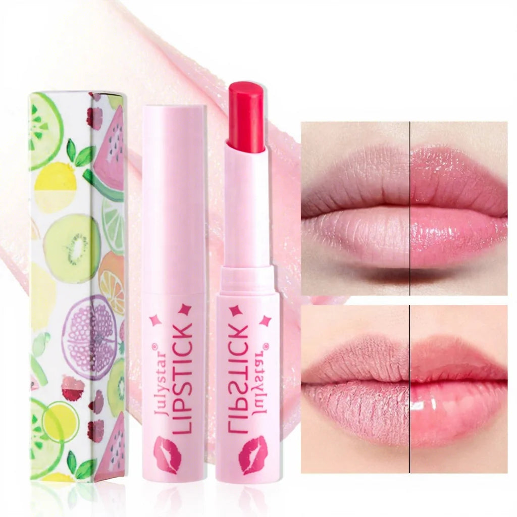 Hot Sale Fruit Lip Balm Long Lasting Moisturizing Lips Care Natural Original Warm Change Fruit Flavor Lipstick Wholesale