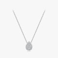 Sparkling Zirconia Link Chain for Women Female Fine Jewelry Exquisite 925 Sterling Silver Water Drop Pear Pendant Necklaces