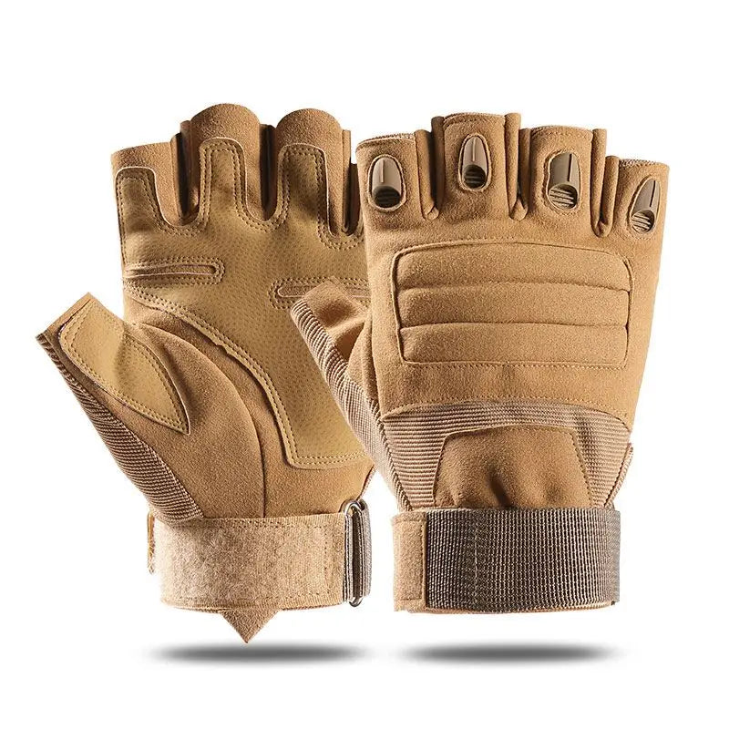 Non-slip Tactical Fingerless Gloves Hard Knuckle Driving Half Finger Gloves for Men and Women