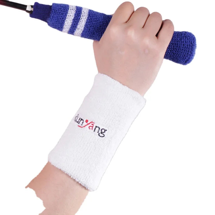 Wholesale Wrist Sweatband Breathable Cotton Wrist Sweatbands Customized Logo Protective Wrist Support