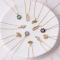Vintage Creative Cute Cartoon Fashion Custom Design Blue Eye Multi Color Oil Driped Necklace for Girls Women