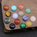 12mm Natural Crystal Agate Jade Stone Rainbow Gem Stone Half Round Bead Ring Face Gemstone Cabochon for DIY Jewelry