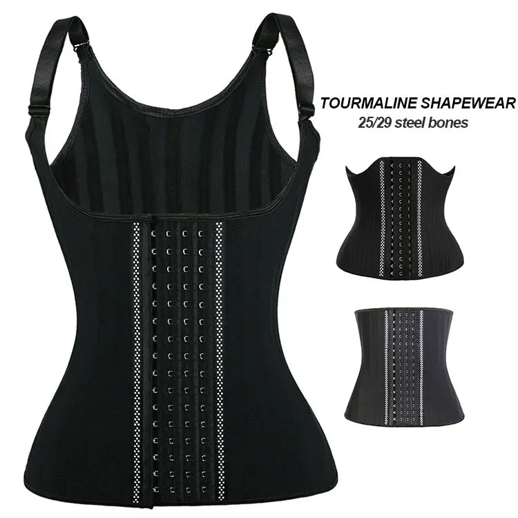Self-Heating Breathable Neoprene/Nylon Tourmaline Magnetic Therapy Waist Cinchers Firm Control Lumbar Brace Fat Burning