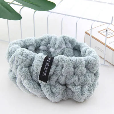 Wholesale Fashion Sport Makeup Headbands Spa Coral Hairband Fleece Headband
