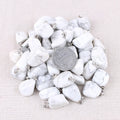 HUIYING New Dainty Gold Plated Bezel Faceted Natural Gemstone Howlite Pendants