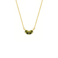 Spring Green 925 Sterling Silver 18k Gold Plated Heart Shaped CZ Diamond Pendant Necklace for Women