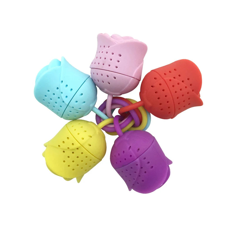 Factory Price Rose Shape Silicone Tea Infuser