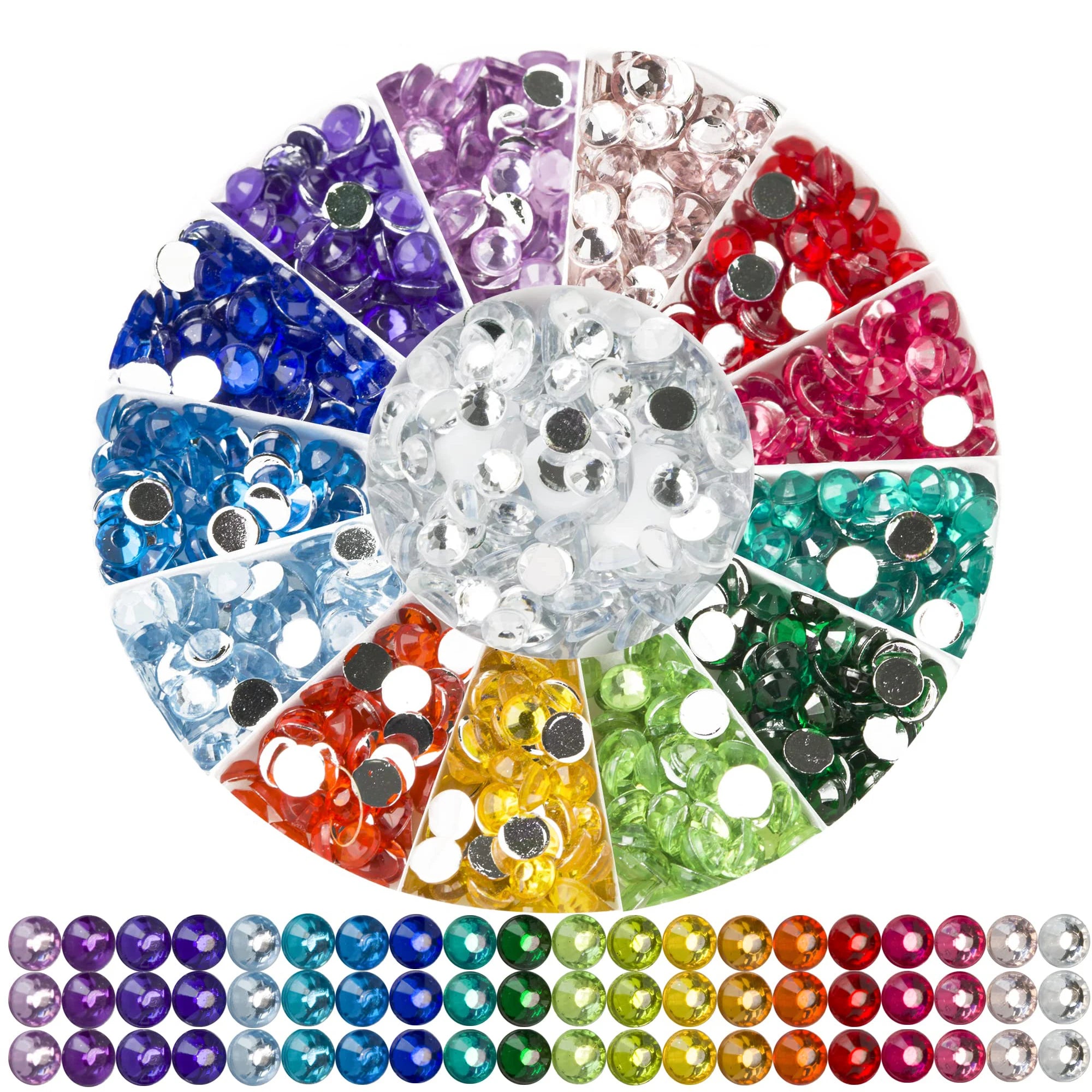 SONGWOO 2.8mm Crystal Round Embroidery Color Rhinestone Mosaic Stone Resin Gift Making Painting Diamond