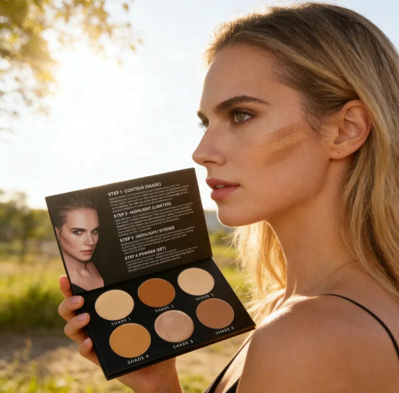 Private Label Custom Logo 6-Color Palette Moisturizer Concealer Cream Foundation Natural Skin Contour Makeup for Whitening