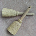 Wholesale High Quality Exfoliating Natural Loofah Wooden Handle Luffa Loofa