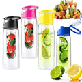 Madou Tritan Portable Unisex Fitness Water Bottle Dishwasher-Safe with Fruit Infused Infuser for Gym & Camping