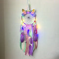 Bedroom Handmade White Bule Feather Dream Catcher For Decoration
