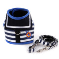 Stocked Blue Anchor Navy Pet Vest Dog Harness and Leash Set with Buckle