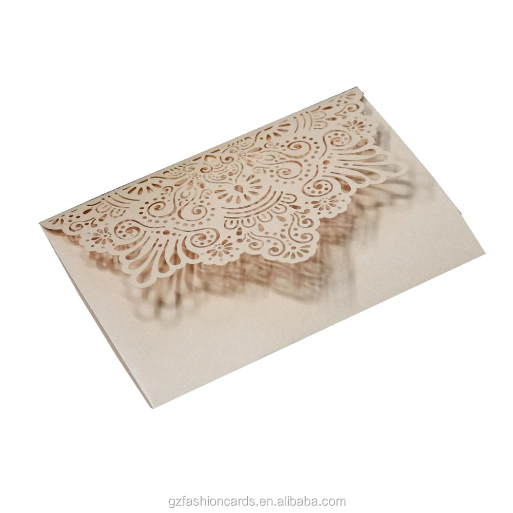 Laser Invitation Card Marriage Invitations Wedding Card Champagne
