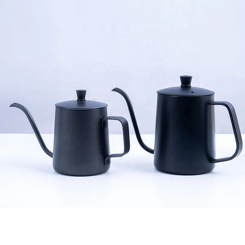 350ml 600ml Matte Black Stainless Steel Turkish Coffee Pot Home Kettle Pitcher Milk Jug Pourer Hand Maker Carafe Camping