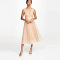 Elegant Casual Luxury Pink A-Line Knee-Length Dress Natural Waist Plus Size Deep V-Neck Solid Mesh Summer Breathable Quick Dry