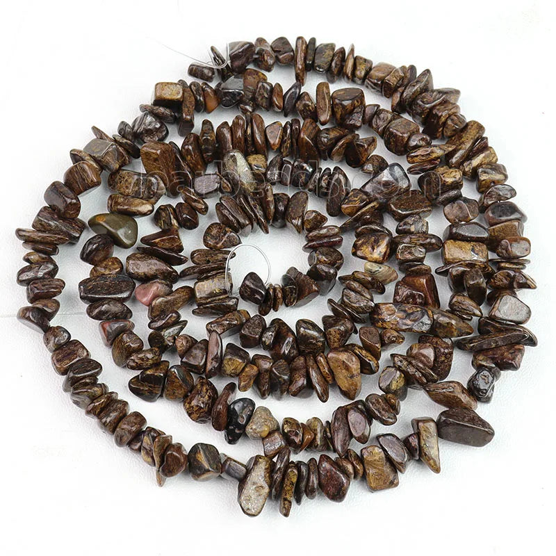 Wholesale Natural Brown Bronzite Stone Beads Gemstone Chips Beads for Woman Bracelets Making 5 - 8mm