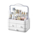 Portable Makeup Storage Box Countertop Organizer Fully Open Waterproof Cover Makeup Organizer
