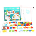 Montessori Educational Wooden Letters Set Preschool Word Spelling Learning Game Toy