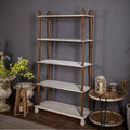 Handmade Wooden 5 Tier Corner Shelf Tall Bookshelf Rustic Wood Frame Plant Stands Wall Display Storage Rack Organizer Shelf