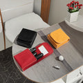 Custom logo Portable Mini Makeup Bag Leather Lipstick Holder Case with Mirror