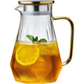Diamond Shape Cold Kettle Transparent Glass Teapot Carafe Pitcher Handmade Water Jug