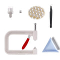 Mini DIY Pearl Beads Fasteners Punching Setting Tool Plastic Beads Manual Press Fix Machine for Home Garment Decoration