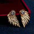 Wholesale Fashion Metal Angle Wing Cute Stud Earrings