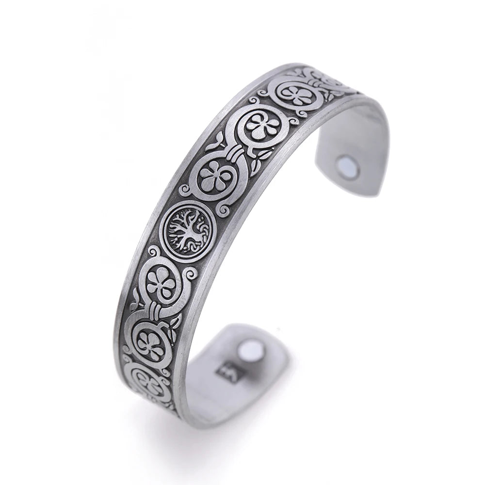 Myshape Viking Bangles Endless Love Knots Tree Life Bracelets Fashion Magnetic Bracelet for Men Women Jewelry Totem Bangle