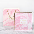 Luxury Birthday Gift Packaging Cardboard Cosmetic Packaging Box Marble Grain Customized Gift Box With Bag