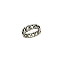 925 Sterling Silver Ring Simple Personality Ring Buckle Design Cold Wind Opening Fold Wear Hollow Ring