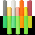 Neon Fluorescence Glow in the Dark PU Soft Leather Sheets for Crafting DIY