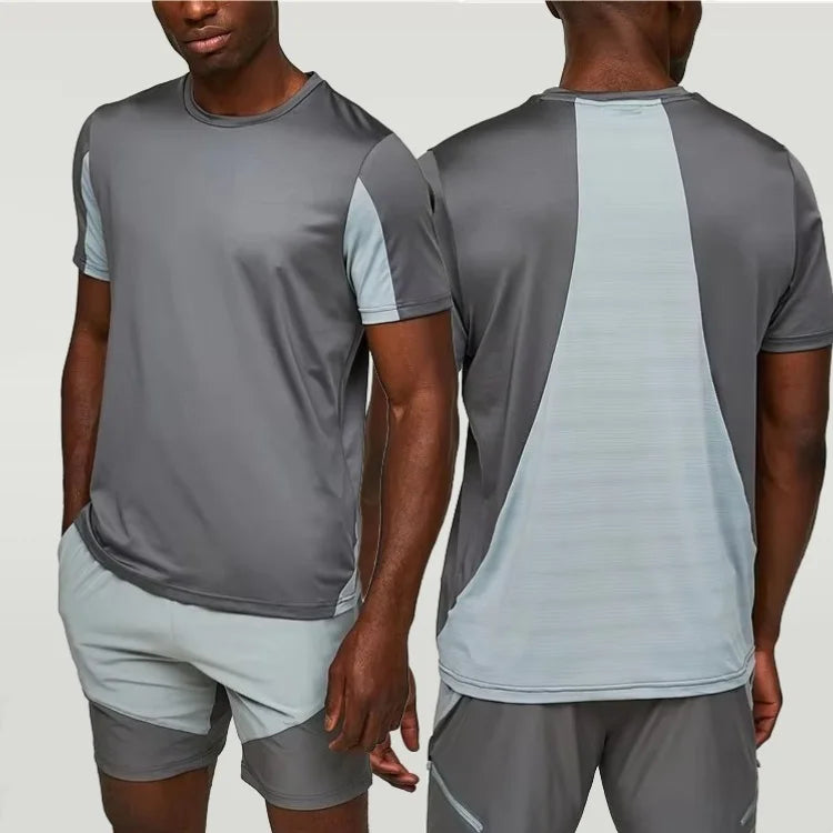 New Arrival Quick Dry Fitness T-Shirt Polyester Elastane Breathable Lightweight Stretchy Men's T-shirts
