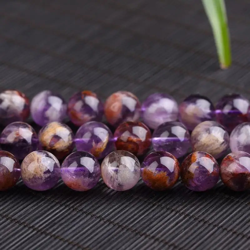 6/8/10/12mm Natural Stone Super Seven Round Loose Spacer Beads for Jewelry Making Bracelet Necklace