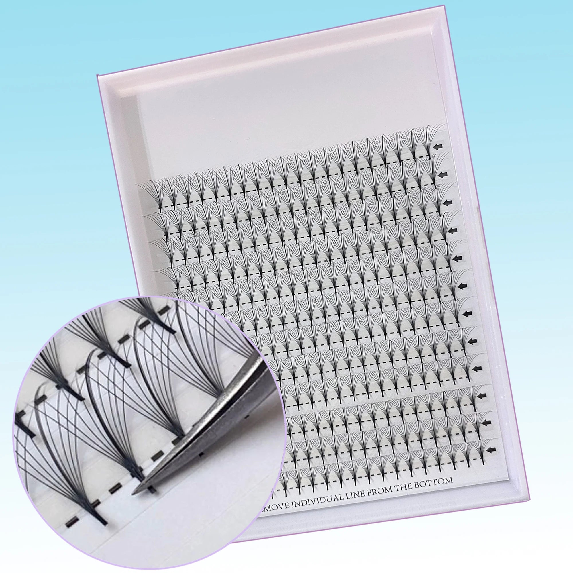Spike Premade Lash Fans Pointy Base Pre Made Lash Extension 0.07 Volume Hybrid Eyelash Extensions