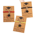 Graduation Season Jewelry Alloy Enamel Rhinestone Doctor Hat Badge Brooch Braided Bracelet