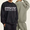 2023 Autumn and Winter Heavy Cotton Circle 440G Loose Round Neck Solid Color Hoodie Men's American Fashion Brand Hoodie