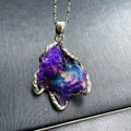 Handmade 925 Sterling Silver Healing Crystal  Natural Sugilite Pendant for Maintain Emotional Balance and Purify Negative Energy
