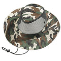 Outdoor Sunscreen Fishing Wide Brim Hat Camouflage Net Hat Fishing Sun Visor Hat for Men
