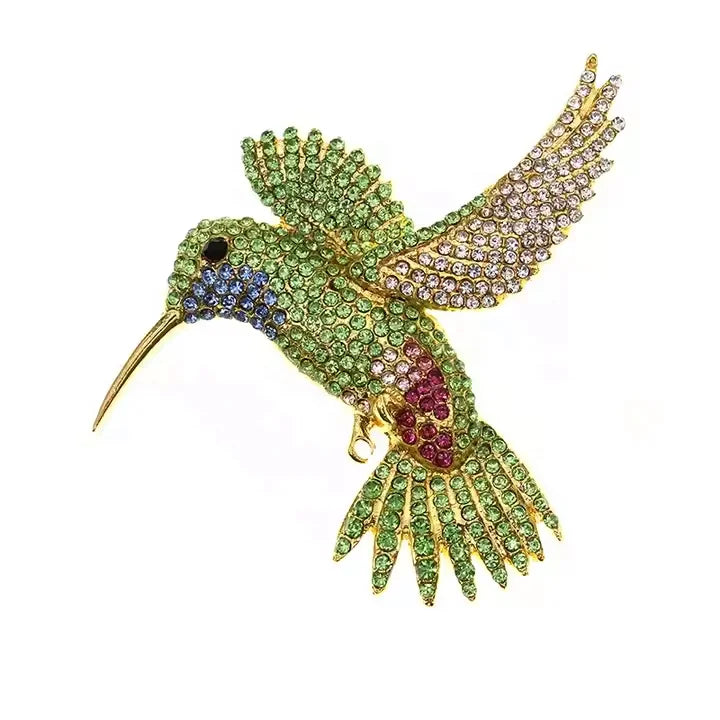 Fashion Women Jewelry Animal Rhinestone Hummingbird Brooch Pin Bird Gift Brooches