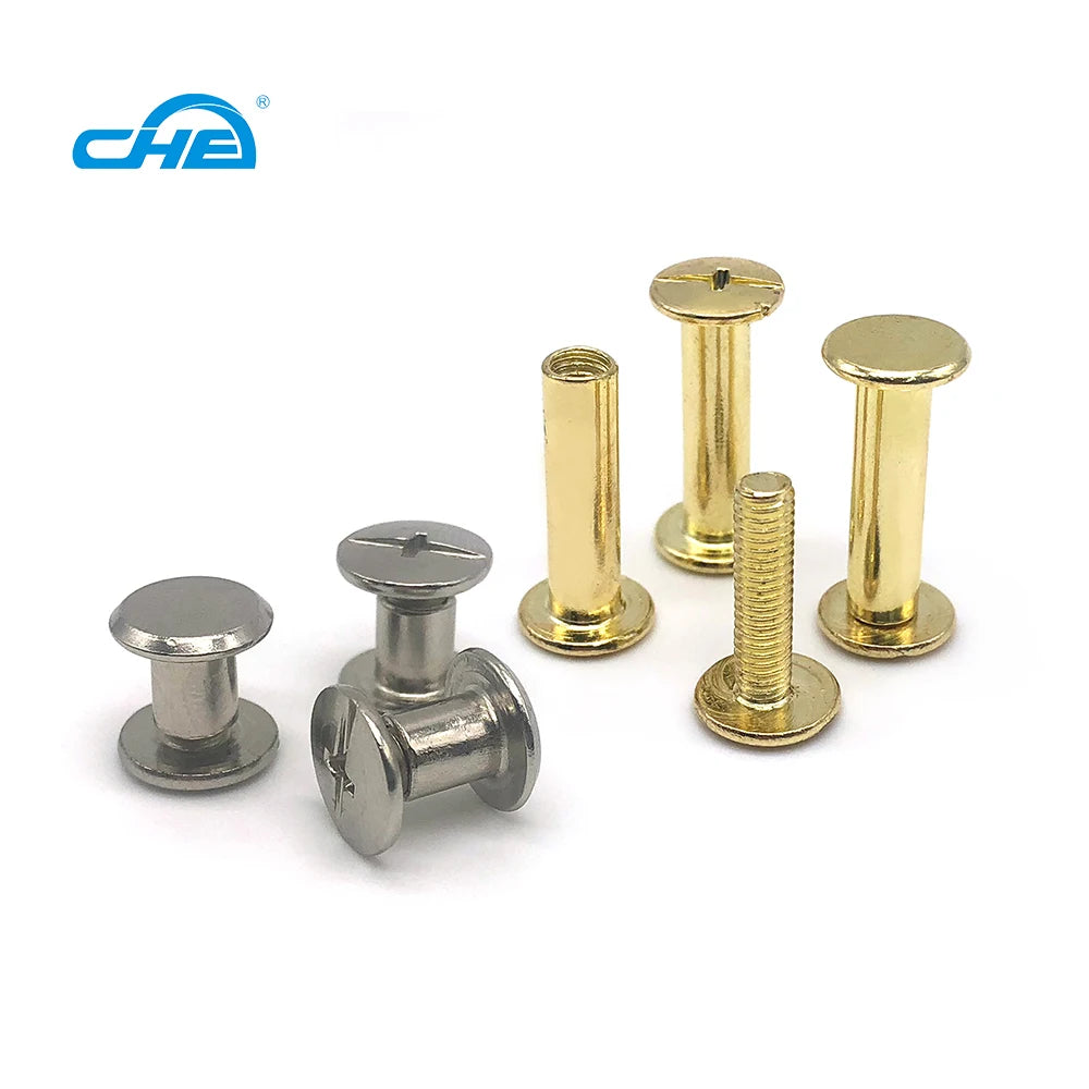 304 Stainless Steel Aluminium Chicago Screws M3-M10 Metric/Inch Low Profile Flat Head Hex Socket Binding Post Screw Coarse/Fine