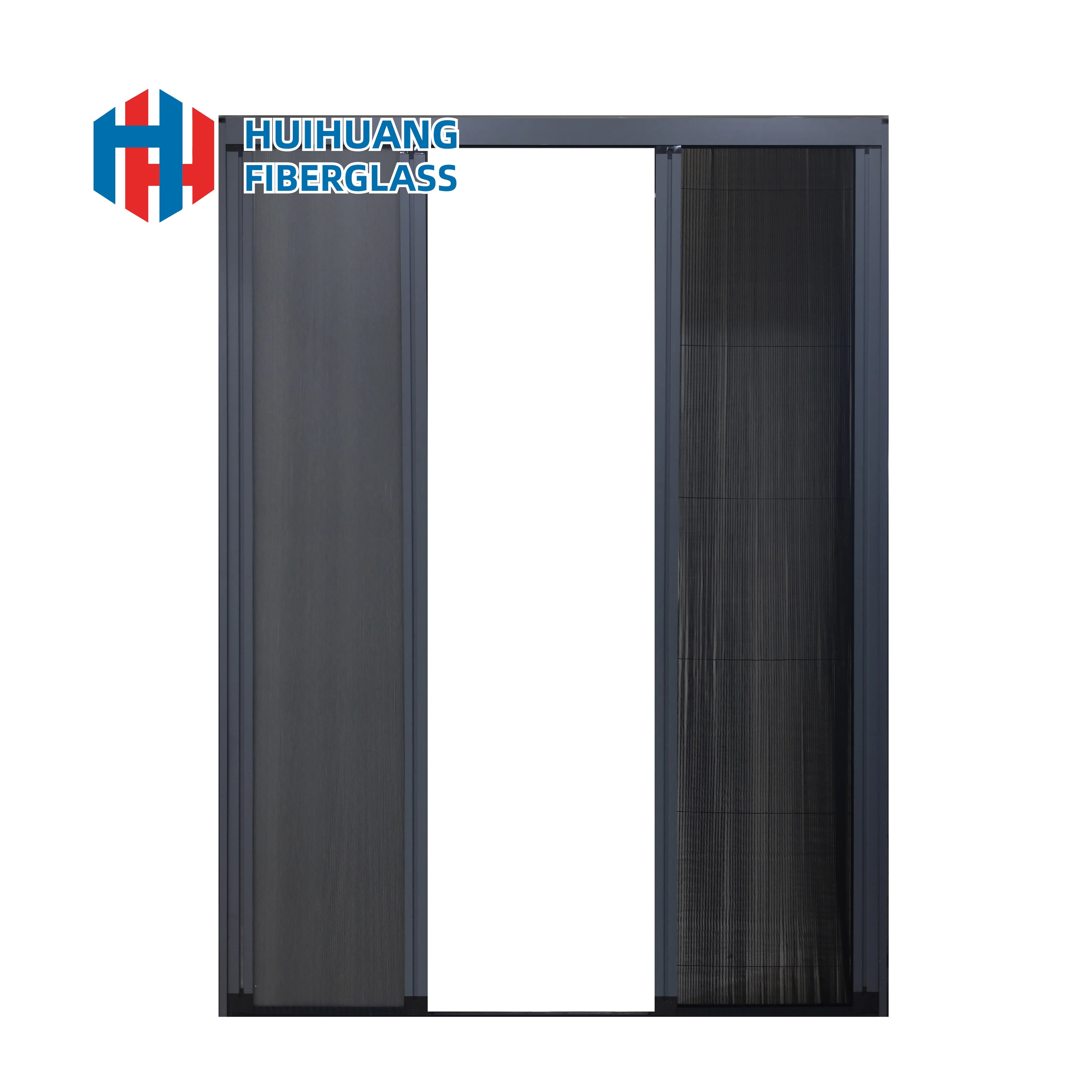 Invisible Aluminum Alloy Trackless Sliding Door No Track Barrier-free Plisse Screen  Custom Design Day and Night Anti-mosquito