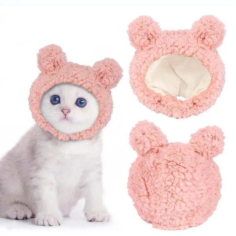 TikTok Inspired Cute Pet Wool Hat Winter Animal Pattern Accessory for Cat and Dog Make Your Furry Friend Cuter