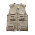 Men's 100% Cotton Multi Pockets Cargo Vest for Climbing Shooting Photography Hooking Fisherman Journalist Fishing Vest Waistcoat