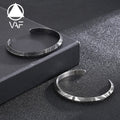 VAF Open Viking Silver Cuff Bangle Bracelet Stainless Steel Mens Argent Bracelets
