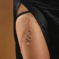 Personality Pop Bohemian Trend Multi-layer Female Chain Body Chain Exaggerated Long Elastic Snake Leg Chain for Women Thigh