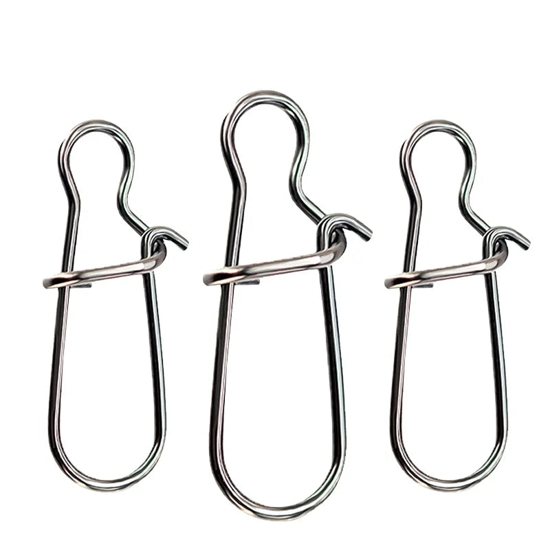Fishing Duo Lock Snap Pin Stainless Quick Change Bass Freshwater Saltwater Fishing Snaps Tackle Connector