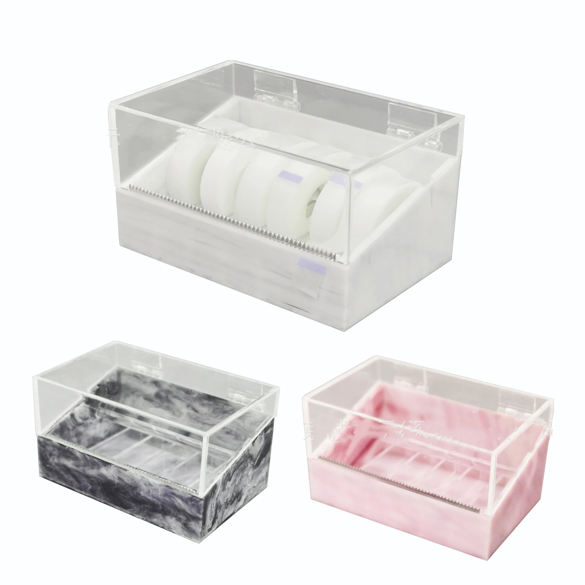 Wholesale Dustproof Eyelash Extension Supplies Plastic Acrylic Tape Cutter Dispenser