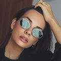 Italy Design Metal Eyewear Frame Sun Glasses UV400 Polarized Sunglasses for Women