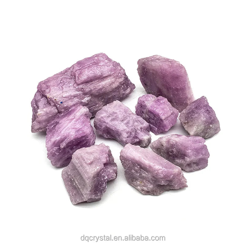 Natural Raw Purple Spodumene Quartz Crystals Stone Rough pink Kunzite for Sale